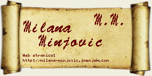 Milana Minjović vizit kartica